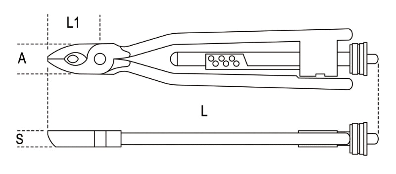 Reversible Wire Twisting Pliers with Automatic Return 220mm - Beta Tools 1761RS/1