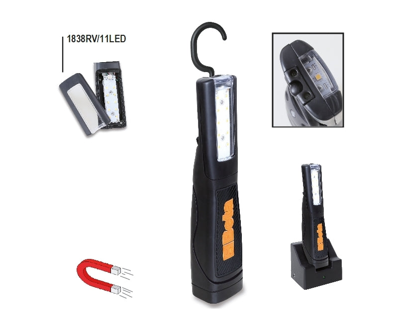 Rechargeable Inspection Lamp Ultra-High Brightness LEDs 320 Lumens - Beta Tools 1838/11LED