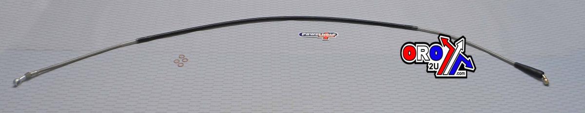 HOSE FRONT BRAKE SILVER / BLK, VENHILL H05-1-010/P, HUSABERG FC650S 2005-2006
