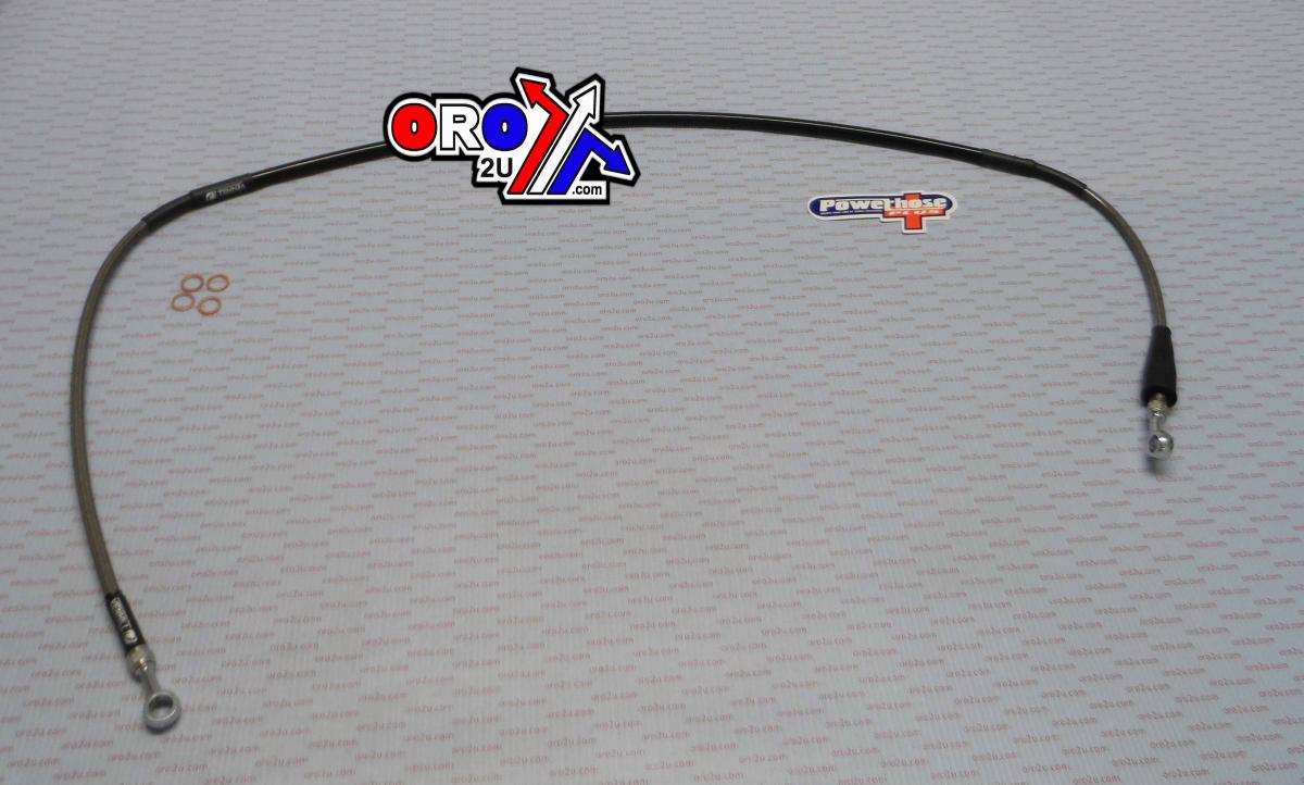HOSE FRONT BRAKE SILVER / BLK, VENHILL H05-1-008/P, HUSABERG FS650C 2005-2006