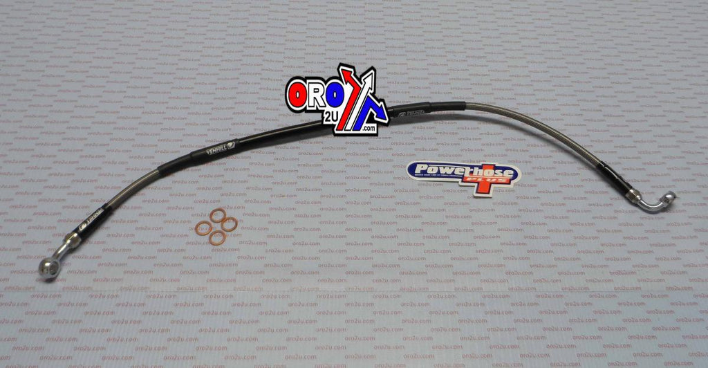 HOSE REAR BRAKE SILVER / BLK, VENHILL H01-2-012/P, HUSQVARNA CR125 2005 MX