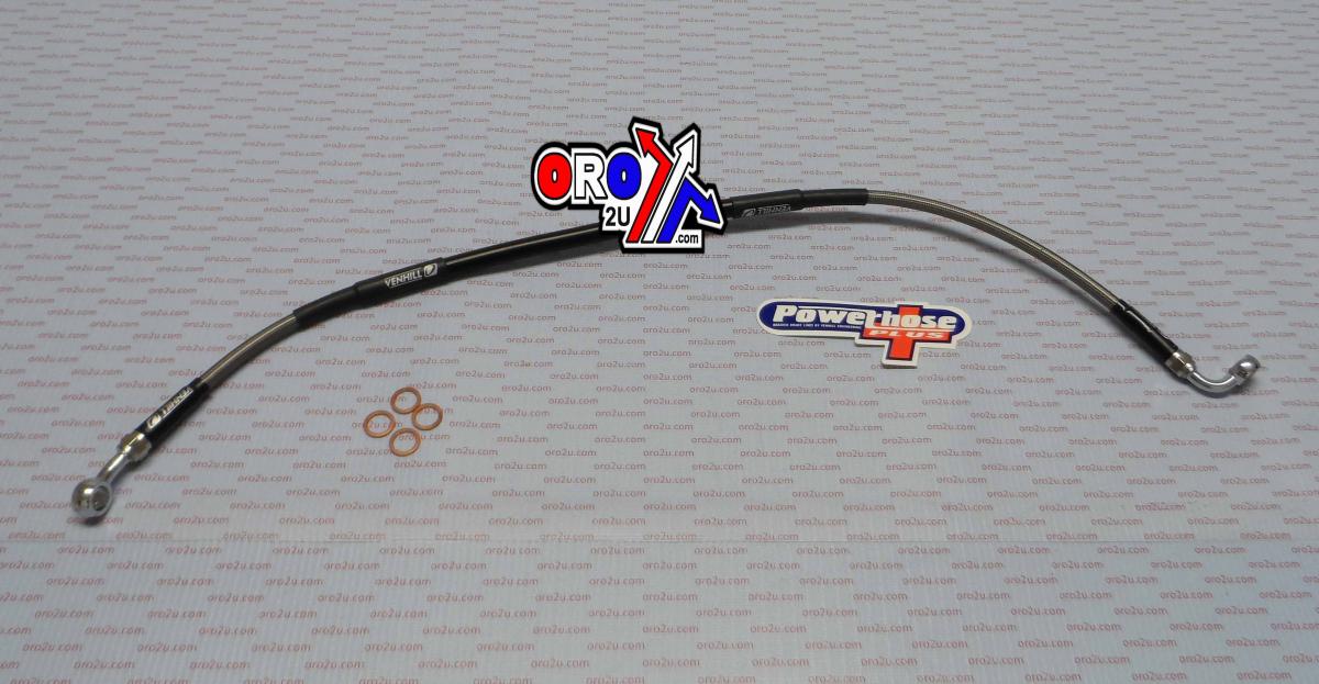 HOSE REAR BRAKE SILVER / BLK, VENHILL H01-2-012/P, HUSQVARNA CR125 2005 MX