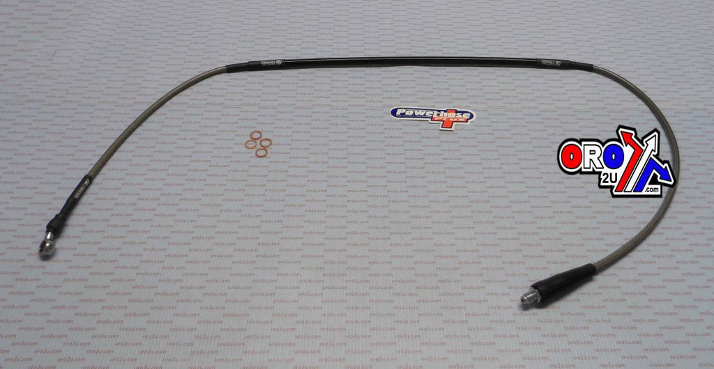 HOSE FRONT BRAKE SILVER / BLK, VENHILL K01-1-025/P, EXC 250 300 400 KTM 98-99