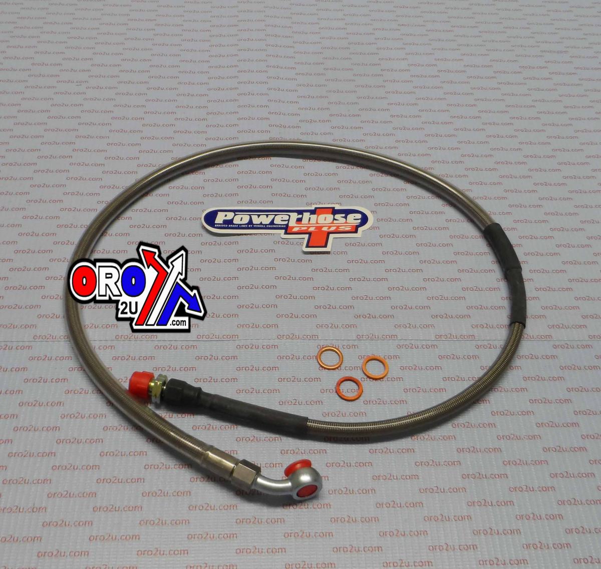 HOSE REAR BRAKE SILVER / BLK, VENHILL H05-2-002/P, 95-98 HUSABERG MX