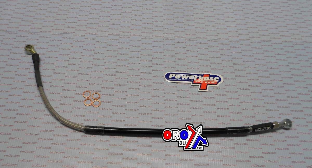 HOSE REAR BRAKE SILVER / BLK, VENHILL H02-2-036/P, HONDA CRF150R & RB 2007-2014