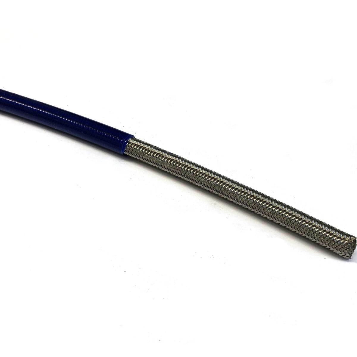 DARK BLUE HOSE 1 METER 600-03, STAINLESS STEEL BRAIDED HOSE, 600-03GN / PTFE / PVC COVERED, BUILDALINE