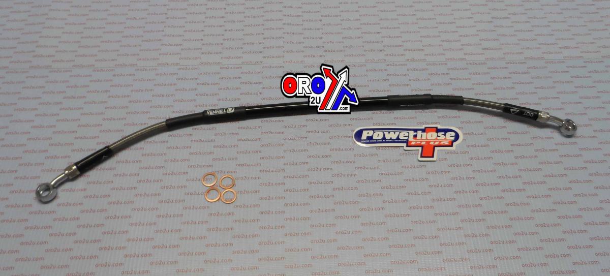 HOSE REAR BRAKE SILVER / BLK, VENHILL K02-2-028/P KX65 2002-11