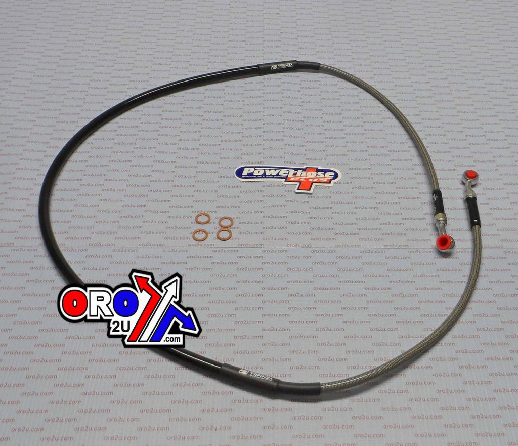HOSE FRONT BRAKE SILVER / BLK, VENHILL H01-1-045/P TE500 510 FIR
