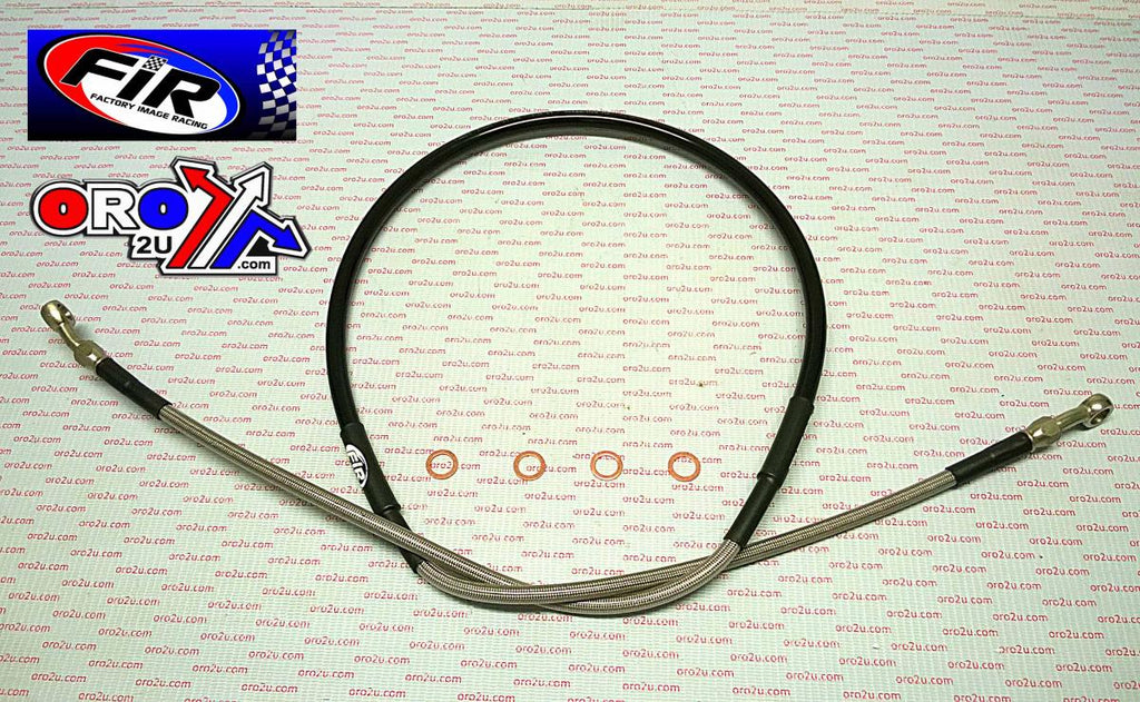 HOSE FRONT BRAKE SILVER/BLACK, KAWASAKI KXF250/450 2013 - 2018