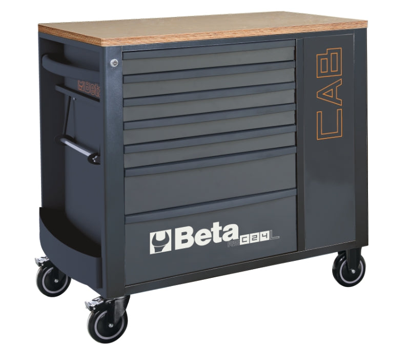Mobile Roller Cab 7 Drawers Tool Cabinet 1100kg Capacity - Beta Tools RSC24L-CAB/O