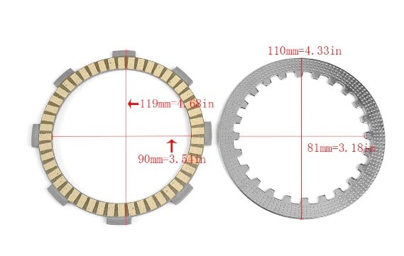 Clutch Plate 7pcs Set YBR125 Yamaha Raptor YFM125R XT125X R 5VL-E6324-00 5VL-E6321-10-00 Friction Disc & pressure