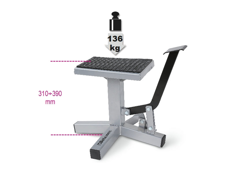 Pedal Stand for Cross/Enduro Motorcycles 310-390mm Height 260x170mm Support 136kg Capacity - Beta Tools 3047C