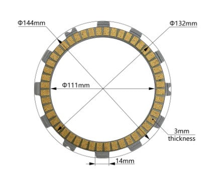 CLUTCH FRICTION PLATE SET 7 KTM 00-07 4ST 79532011000 59032011100