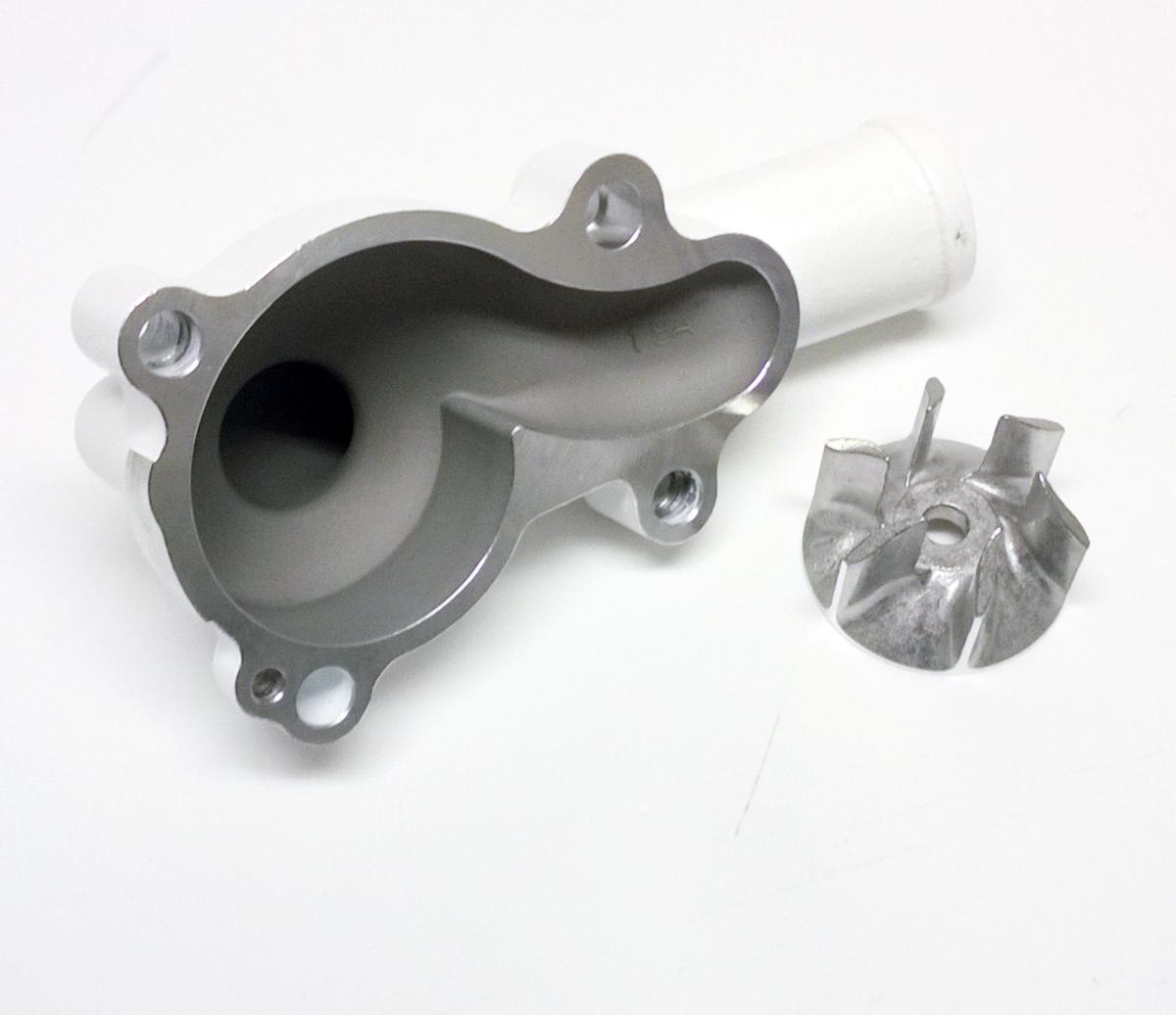 WATER PUMP COVER 16-18 KX450F, Supercooler BOYESEN WPK-18AW, WHITE