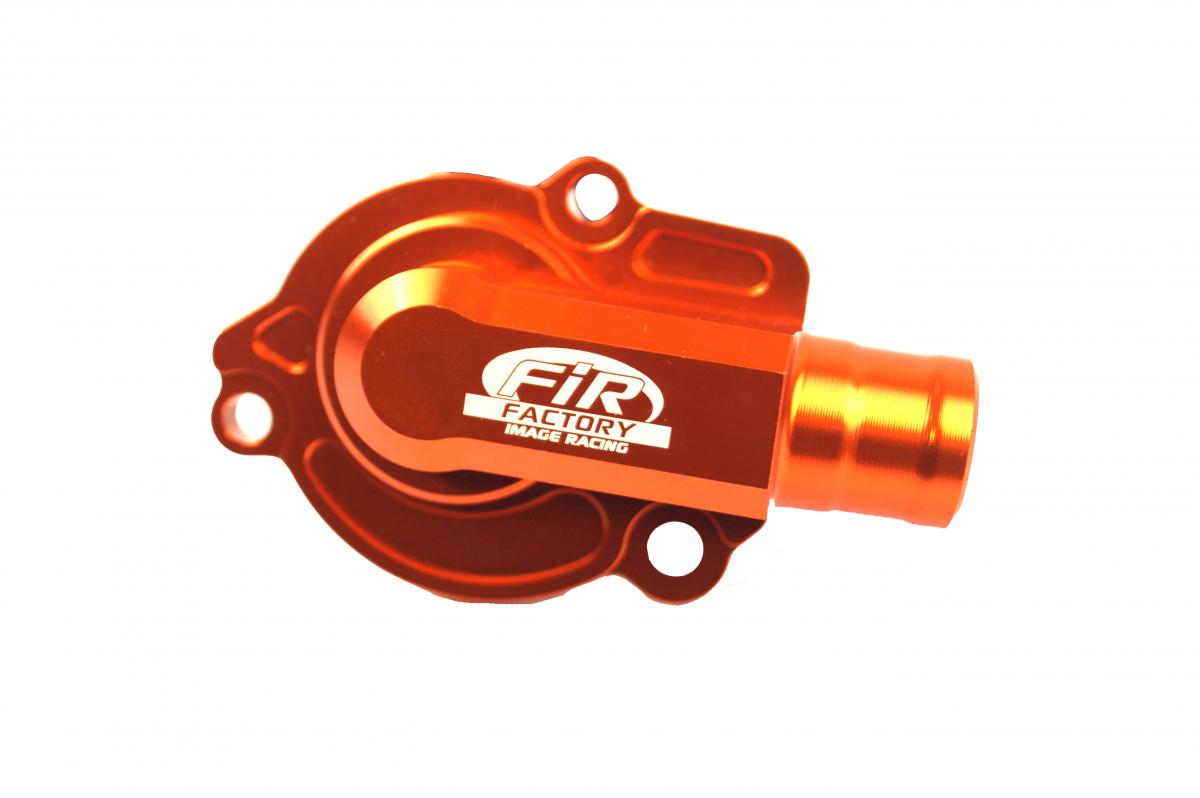 WATER PUMP COVER 16-18 SX125 KTM, FIR ASWPC-03, BILLET ALLOY ORANGE, 50435052000 OEM FITMENT