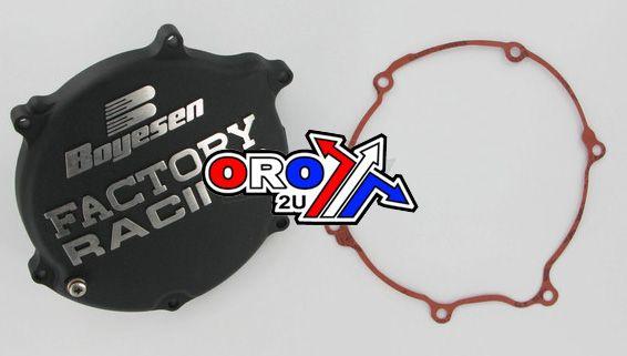 CLUTCH COVER 03-07 KX125 BLACK, BOYESEN CC-11AB