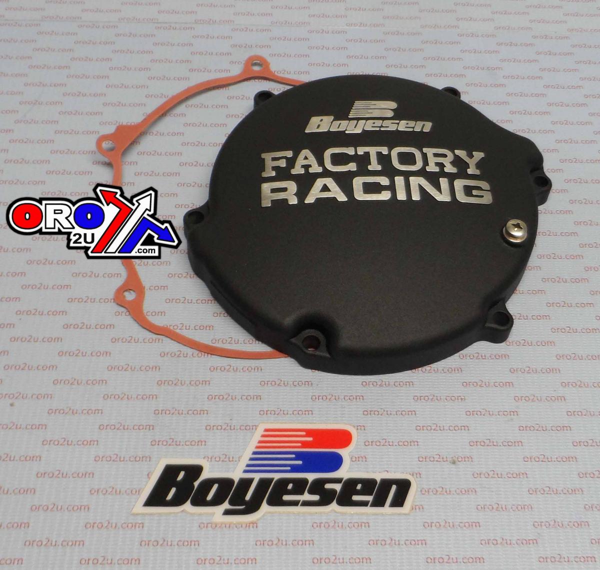CLUTCH COVER 94-02 KX125 BLACK, BOYESEN CC11B