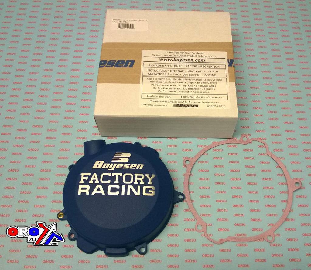 CLUTCH COVER 16-21 KTM 125 SX, BOYESEN CC-41AL, BLUE