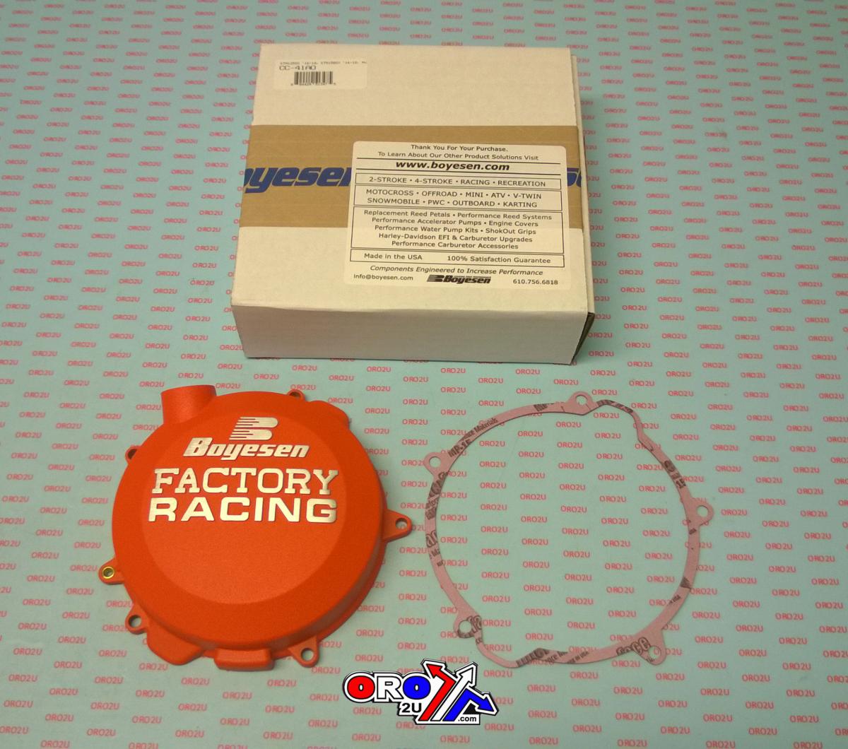 CLUTCH COVER 16-21 KTM 125 SX, BOYESEN CC-41AO, ORANGE