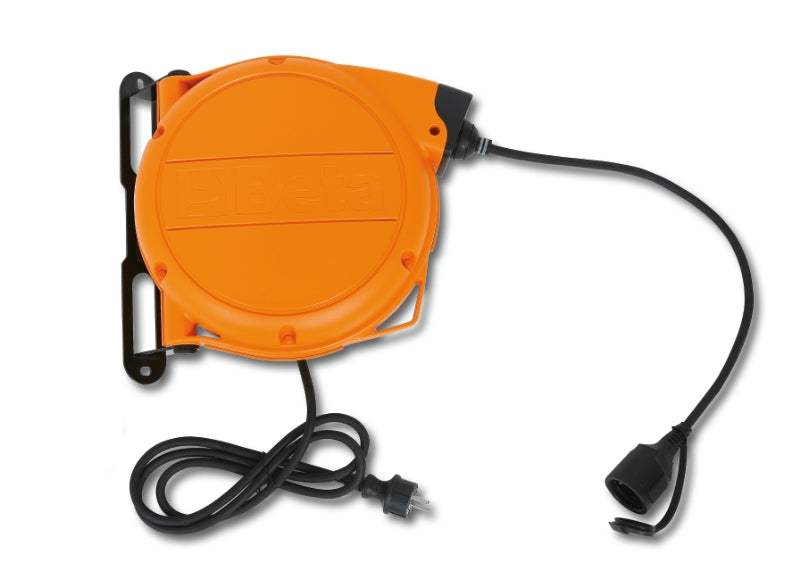 Universal Leg with Built-In 15m Cable Reel, Schuko Socket, Adjustable Feet, Thermal Protection for Workbench - BetaRSC55 C55B/GAE
