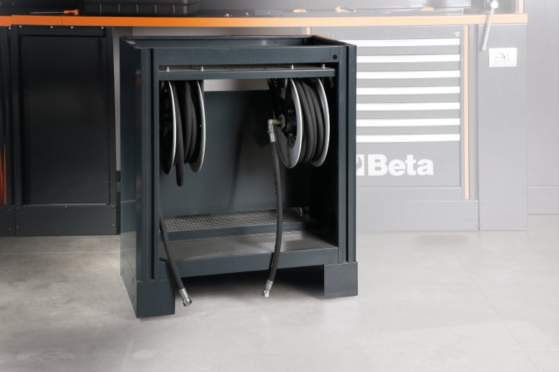 Fixed Oil Distribution Module with 2 Reels, 7m 1/2 Hose, Digital Litre Counter, 30 l/min Flow Rate - BetaRSC55 C55MDO