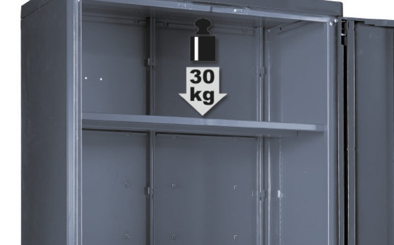 Single-Door Tool Cabinet, 1770x420x420mm, Adjustable Shelves, Lockable, with Clothes Rail - BetaRSC55 C55A1