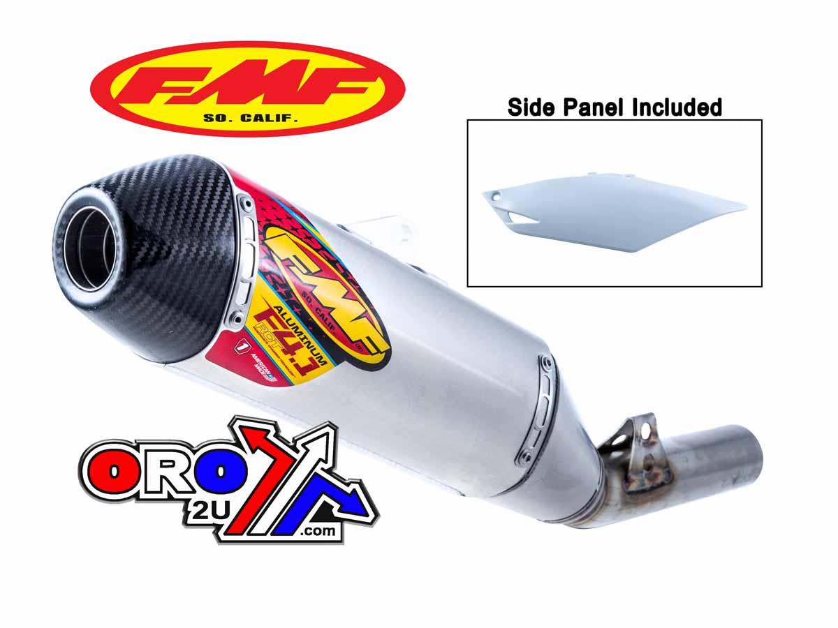 14-17 CRF250R F4.1 ALUM/CARBON, CAP SILENCER + LEFT SIDE PANEL, 041525