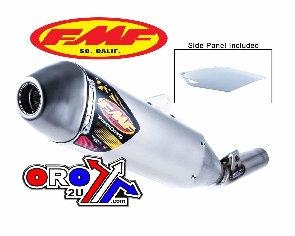 14-17 CRF250R PC4 HEX FMF, SILENCER + LEFT SIDE PANEL, 041521 POWERCORE 4 HEX