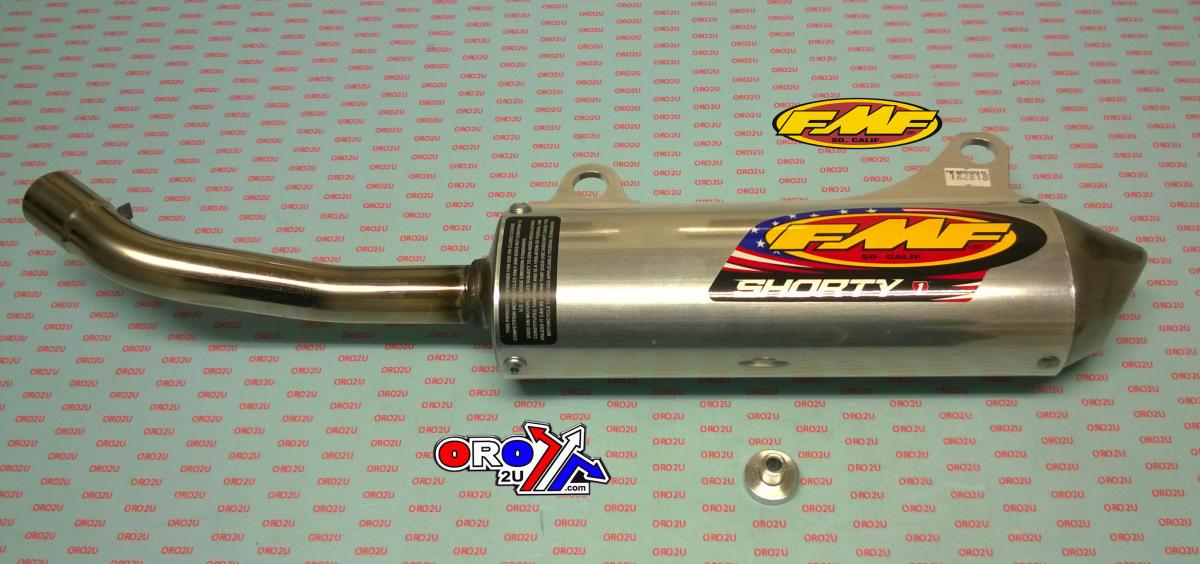 01-02 RM250 PC2 SHORTY MUFFLER, FMF 020404 POWERCORE SILENCER