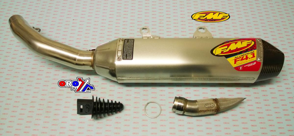 KTM 350 450 SXF 19-21 F4.1 ALUM CARBON CAP, FMF FACTORY 4.1 RCT, 045628, HSQV 350 450 FC/FX