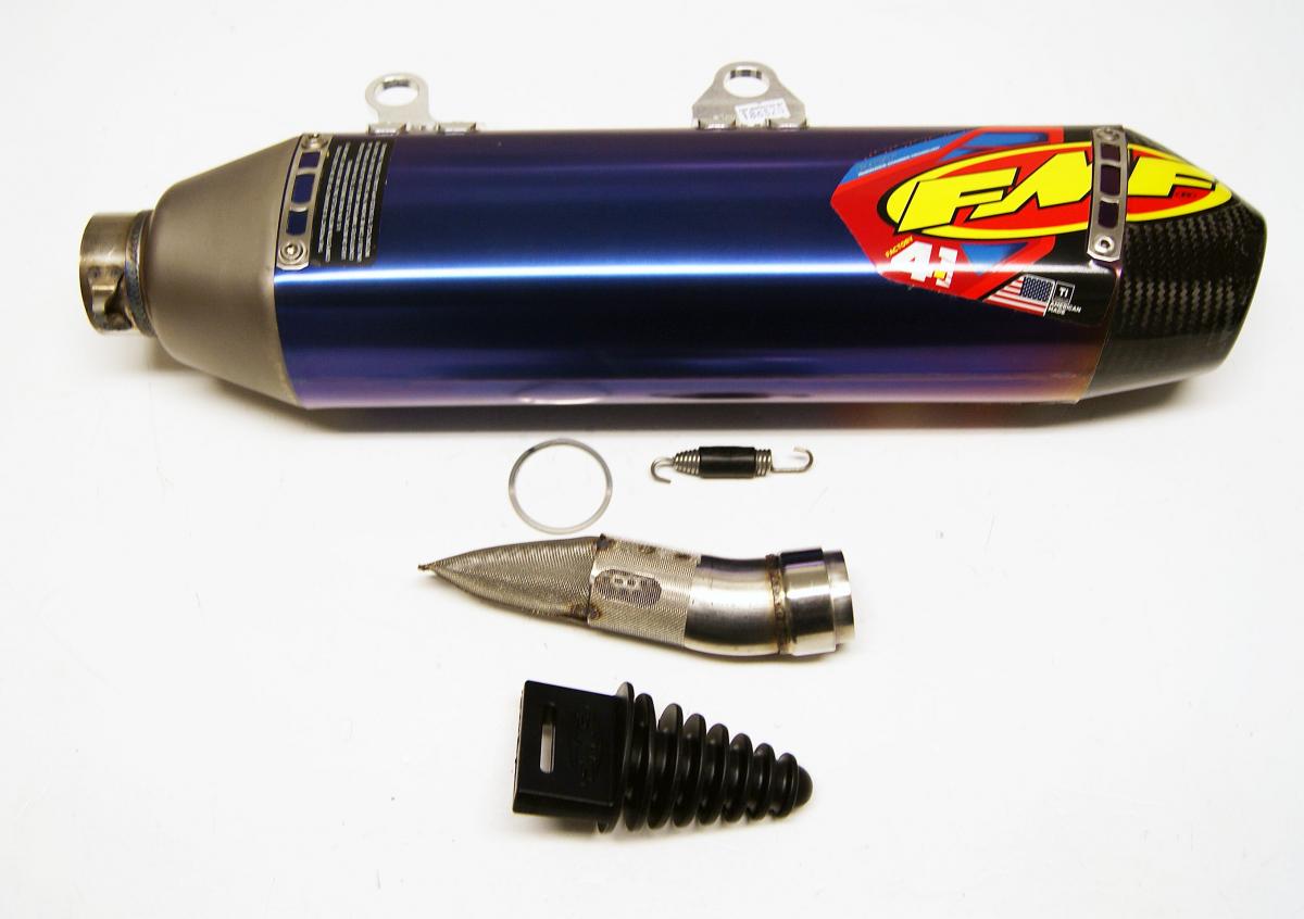 2020-21 KTM XCW-F HUSQ FE F4.1 ANO TIT, FMF 045648 CARBON CAP, TITANIUM ANODIZED