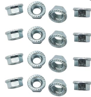 M10 x 1.25mm FLANGE NUT PACK OF 16 HIGH TENSILE FORGED