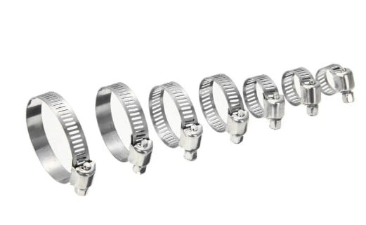 60pcs HOSE JUBILEE PIPE CLIPS 8mm – 38mm 304 STAINLESS STEEL