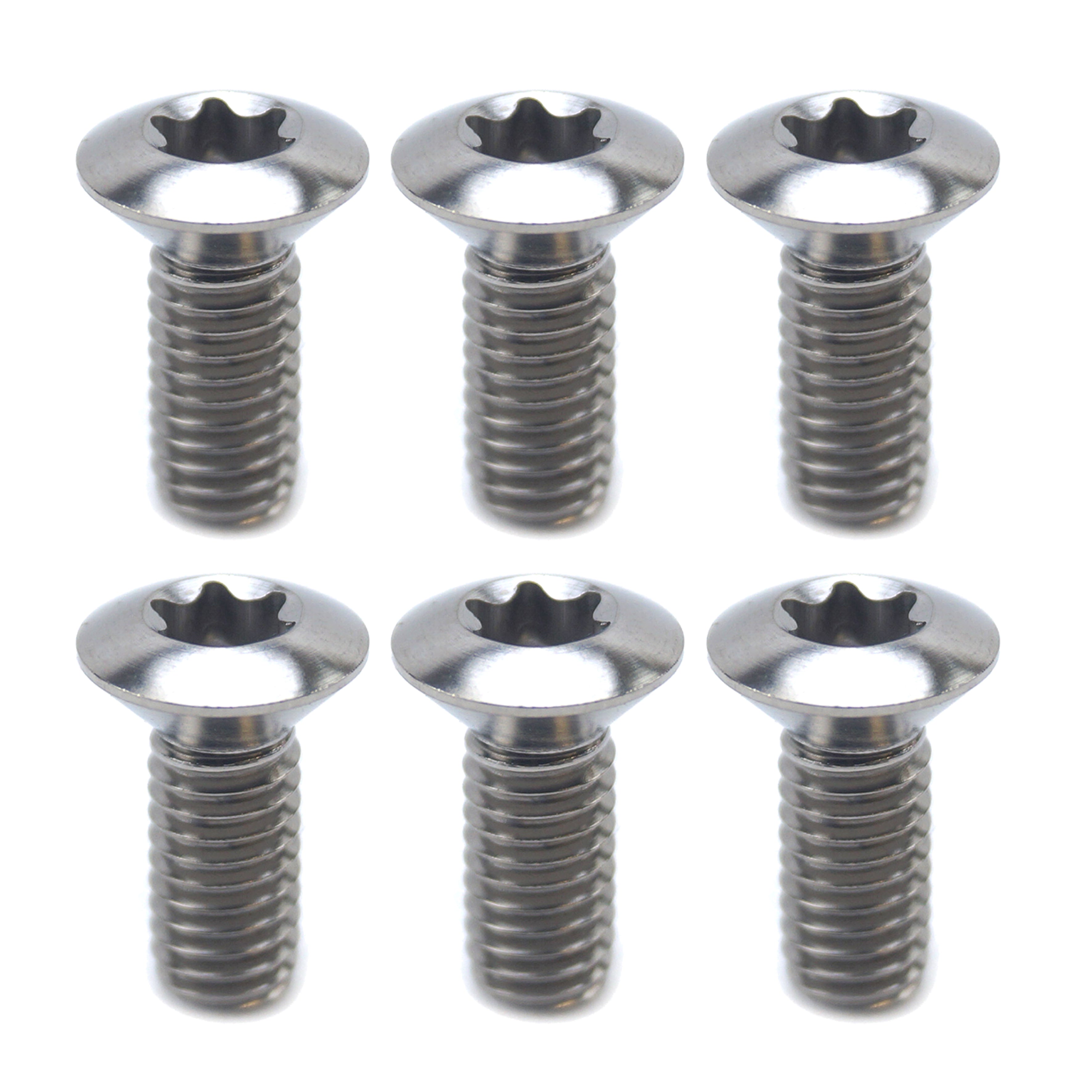 BOLT DISC TORX M6 x 13mm CSK, TITANIUM GRADE 5 /PACK OF 6