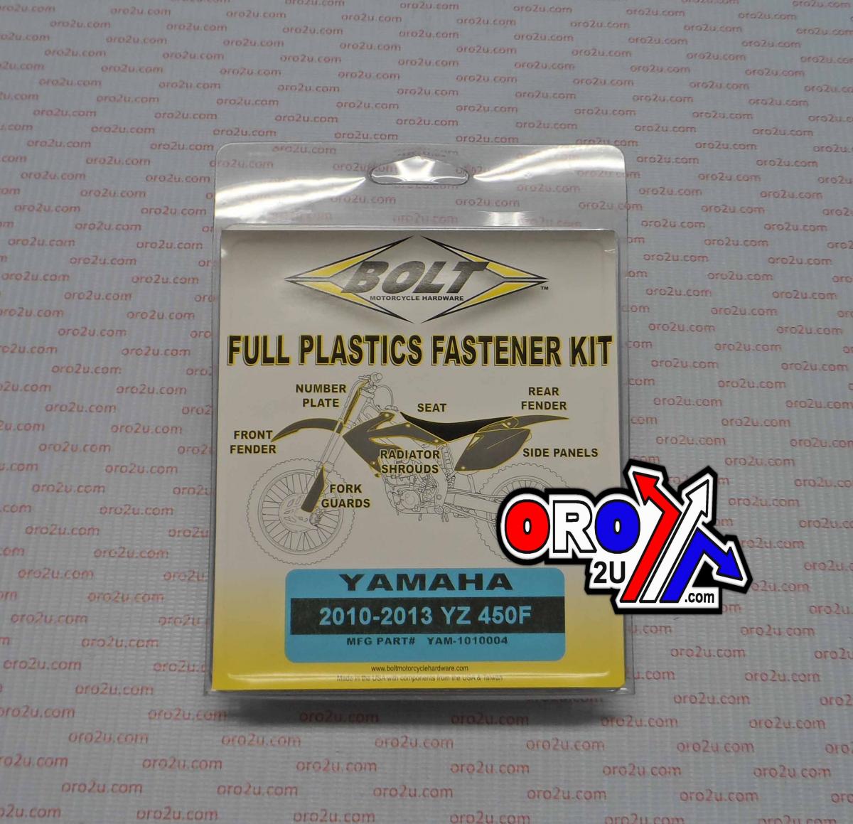 PLASTIC BOLT KIT YZF450 10-13, BOLT HARDWARE YAM-1010004