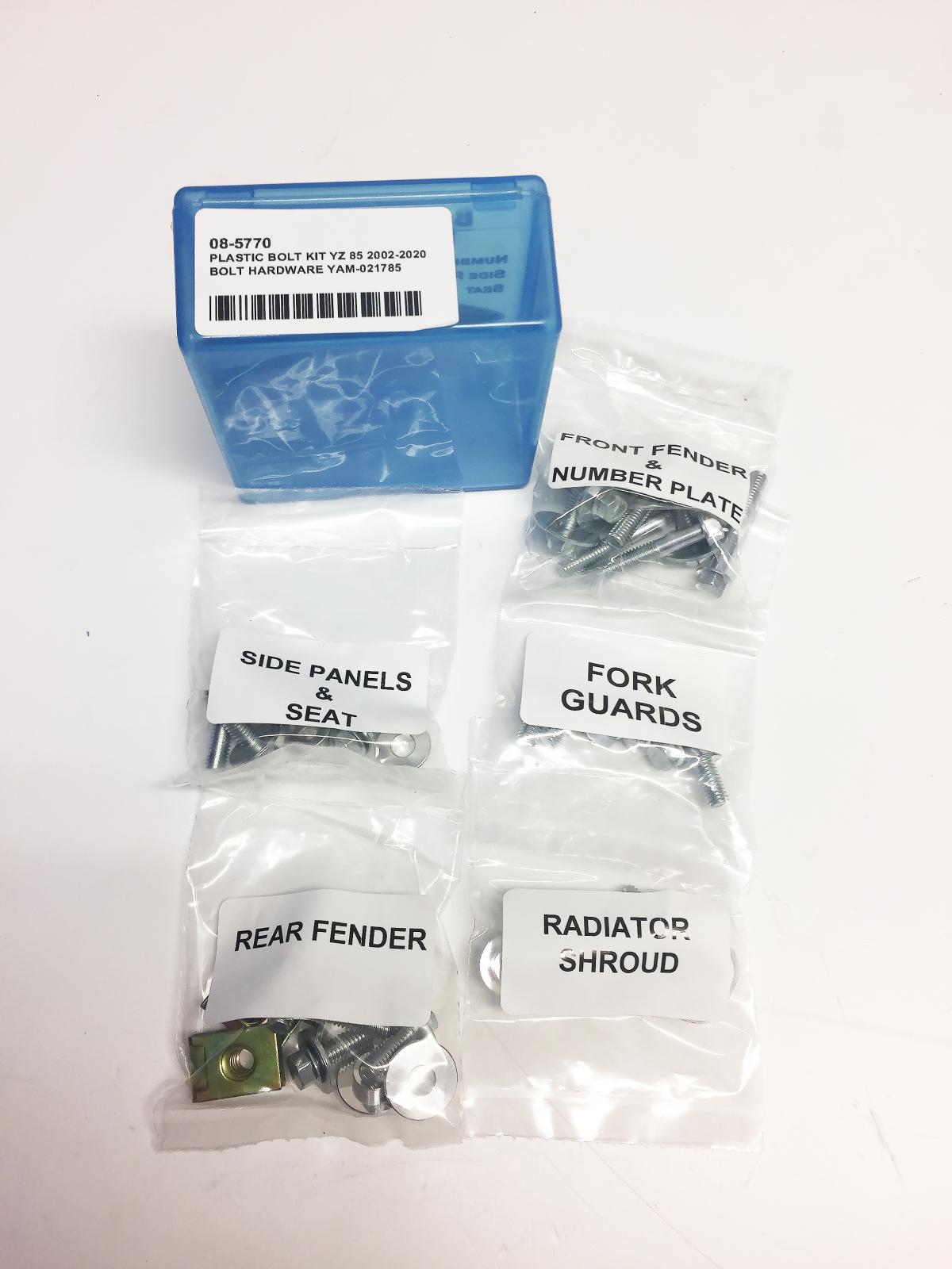 PLASTIC BOLT KIT YZ 85 2002-2020, BOLT HARDWARE YAM-021785