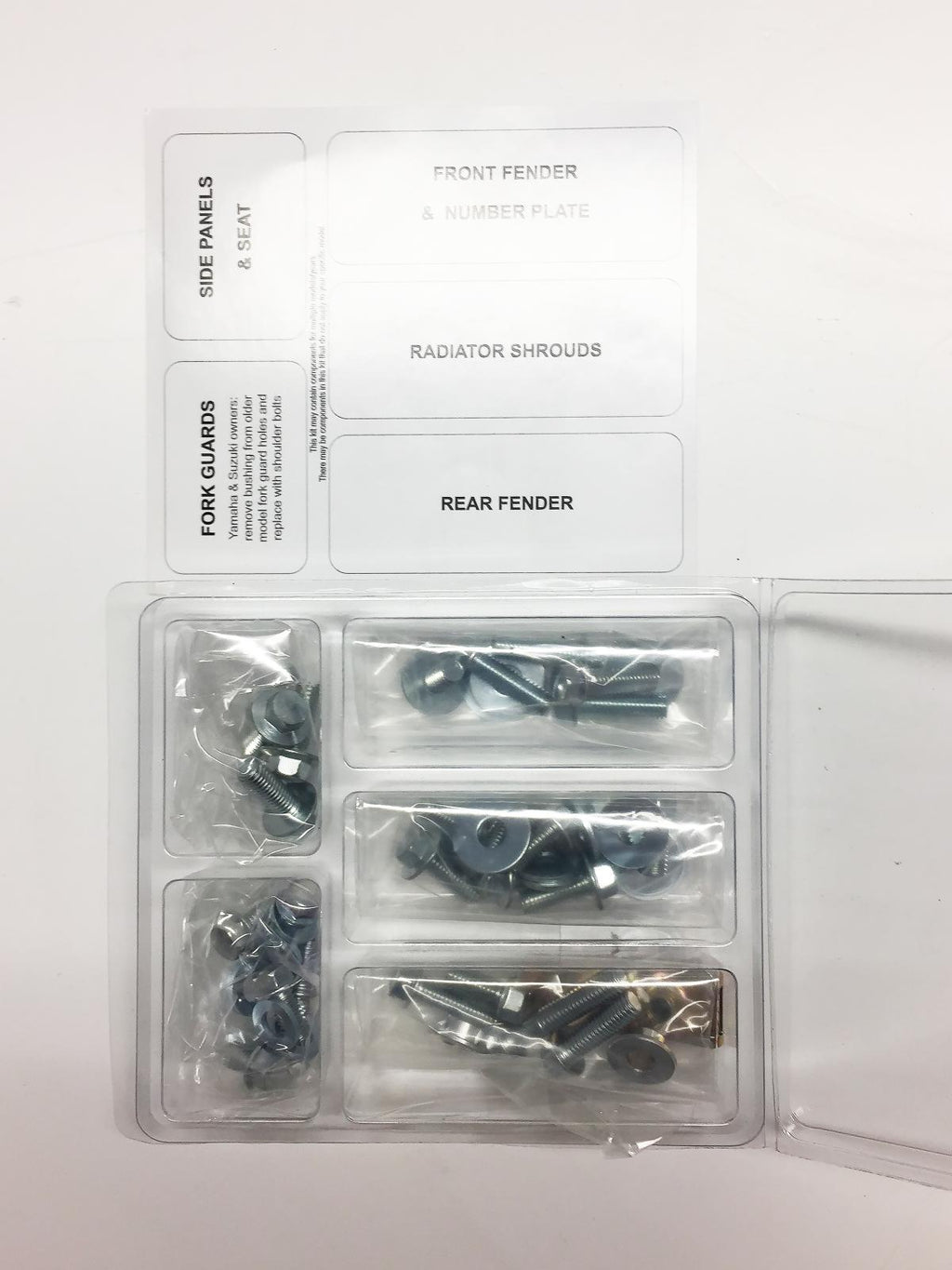 PLASTIC BOLT KIT YZ 125/250 96-01, BOLT HARDWARE YAM-9601104