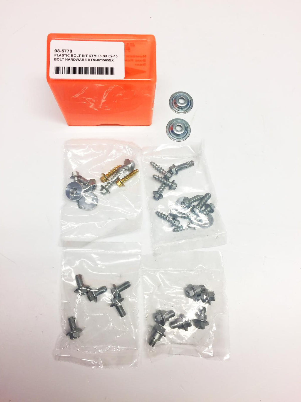 PLASTIC BOLT KIT KTM 65 SX 02-15, BOLT HARDWARE KTM-021565SX