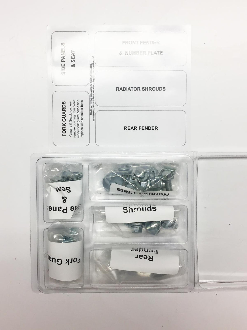 PLASTIC BOLT KIT RM 125/250 96-00, BOLT HARDWARE SUZ-9600104
