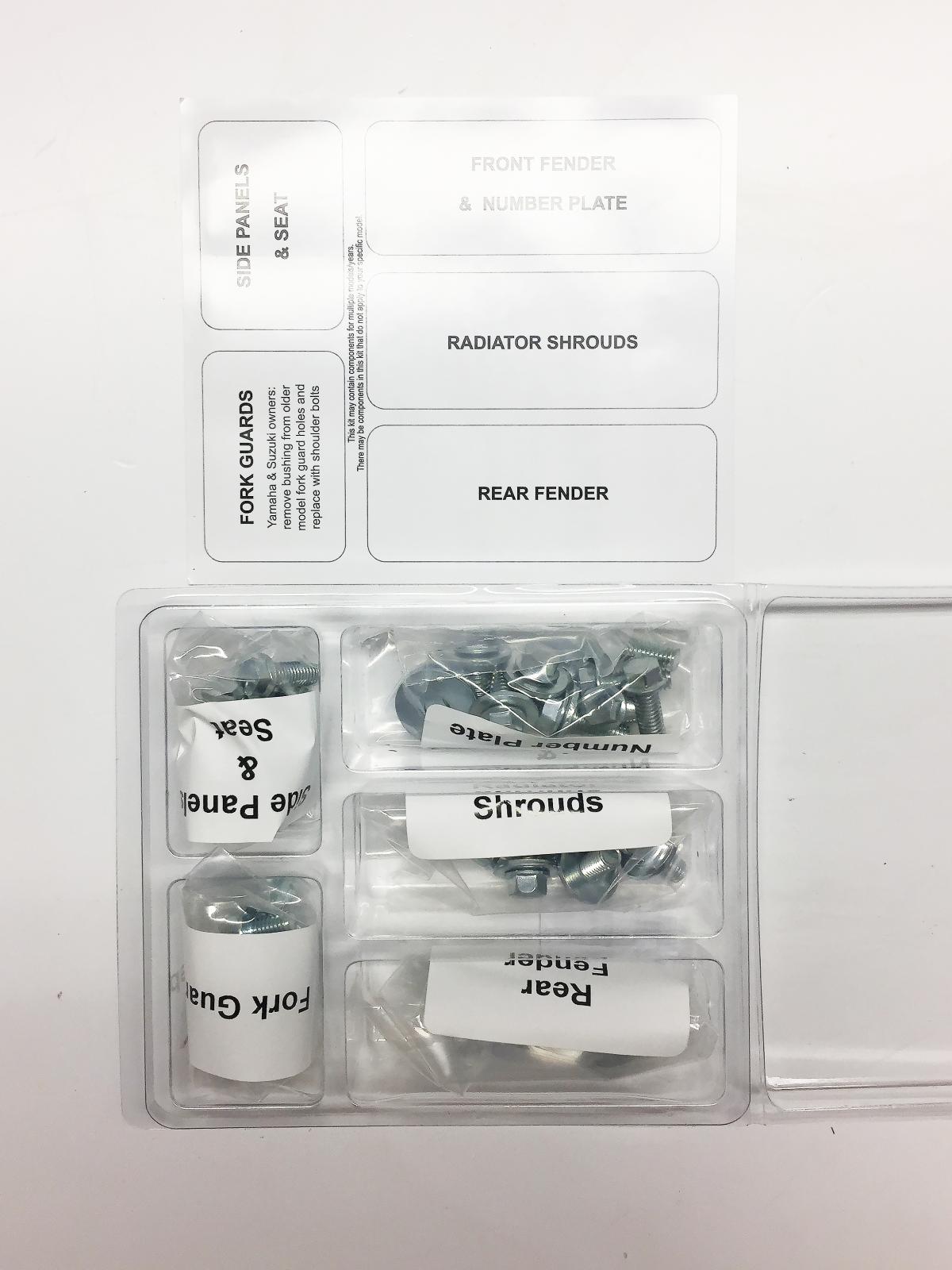 PLASTIC BOLT KIT RM 125/250 96-00, BOLT HARDWARE SUZ-9600104