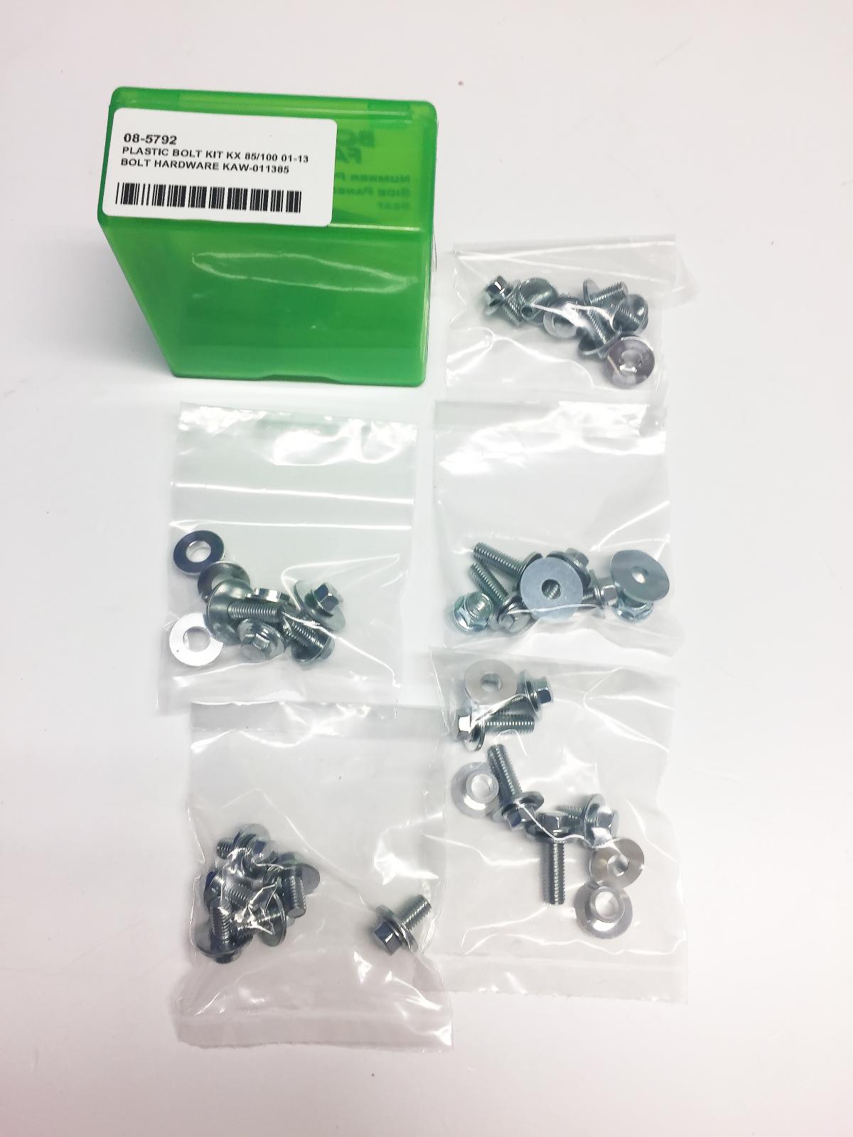 PLASTIC BOLT KIT KX 85/100 01-13, BOLT HARDWARE KAW-011385