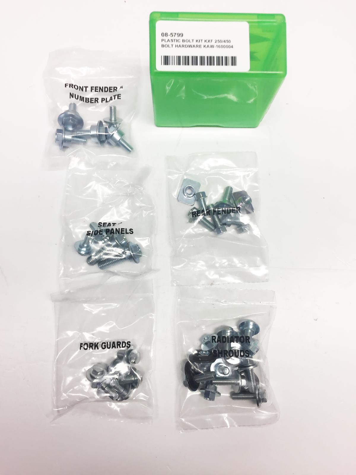 PLASTIC BOLT KIT KXF 250/450, BOLT HARDWARE KAW-1600004, BM1600004