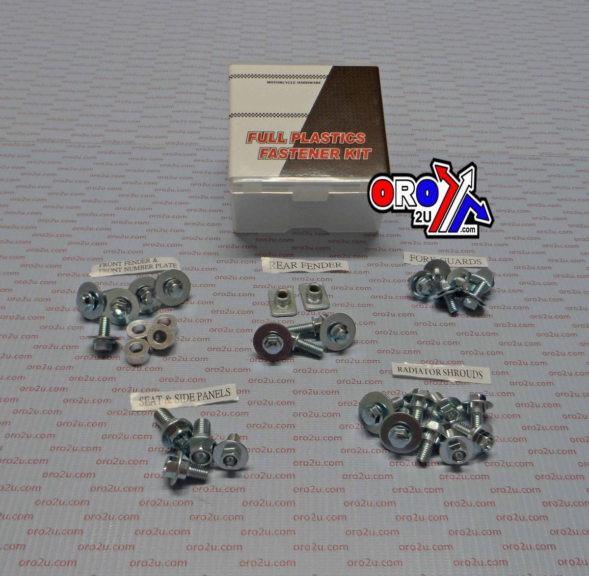 PLASTIC BOLT KIT KAWASAK STYLE, FULL PLASTIC FASTENER KIT