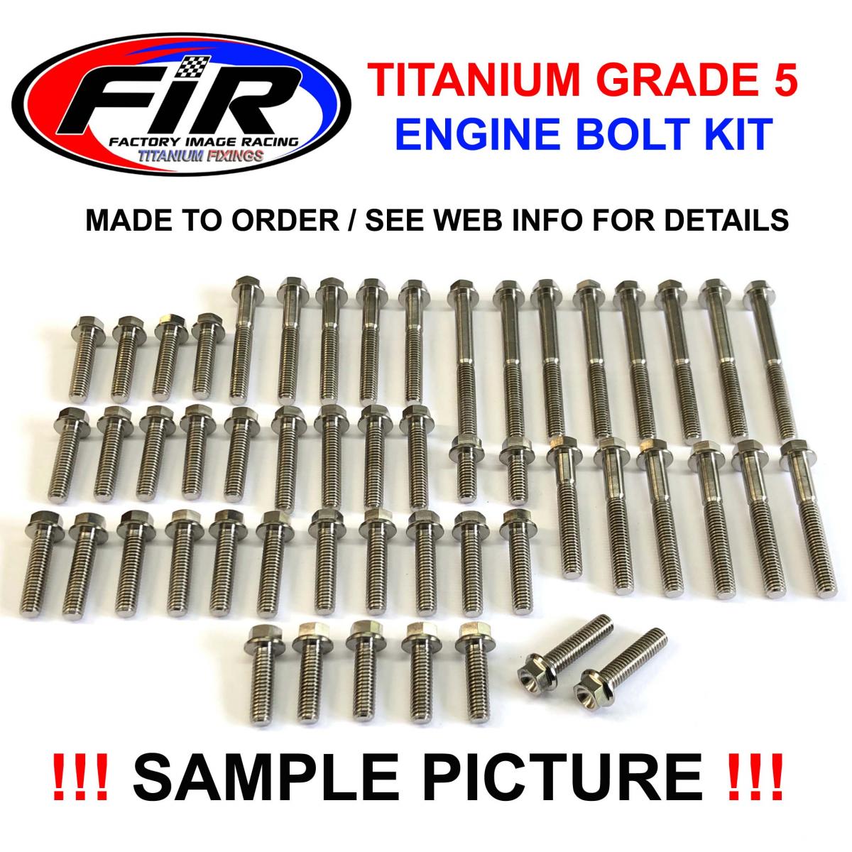 KTM HUQ EXCF FE TITANIUM ENGINE BOLT KIT, KIT SIZE 41 BOLTS !!! MADE TO ORDER !!!