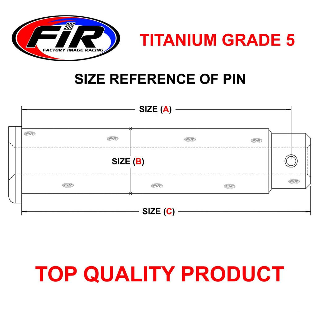 TITANIUM GR5 PEG PIN SET KAWASAKI, 92043-0074 / 42.00mm / FOOT PEG, / 9204-31372