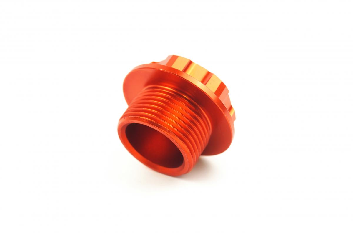 KTM HUSQ FRONT SPINDLE BOLT / NUT, FIR ASAXN-02, ALLOY ORANGE, 54809082000