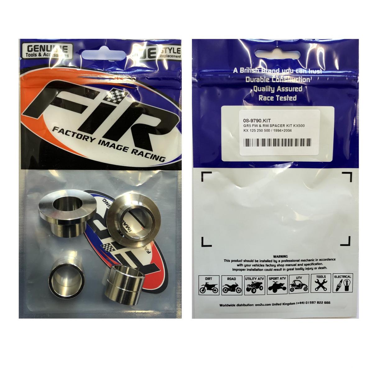 GR5 FW & RW SPACER KIT KX500, KX 125 250 500 / 1994>2004, 92143-1581 & 92143-1905