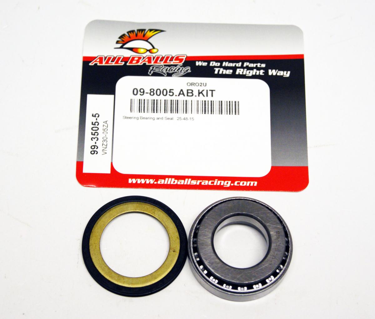 BEARING TAPER & SEAL KIT, ALLBALLS 99-3505-5, 25x48x15