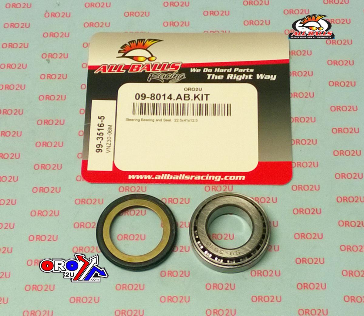 BEARING TAPER & SEAL KIT, ALLBALLS 99-3516-5, STEERING, 22.5x41x12.5