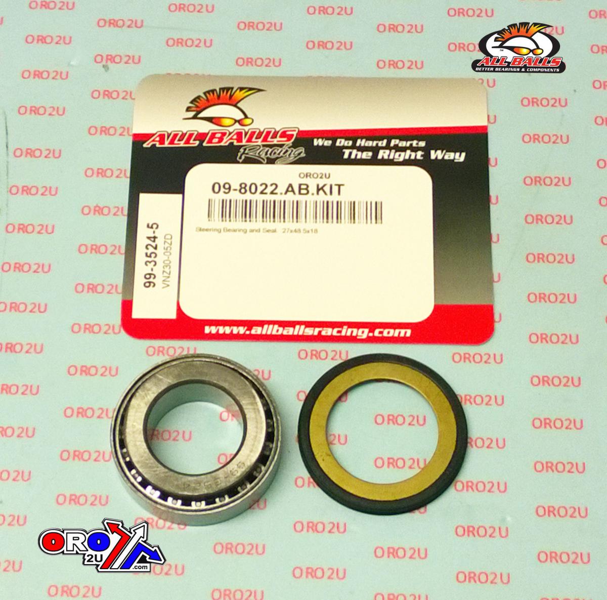 BEARING TAPER & SEAL KIT, ALLBALLS 99-3524-5, 27-48.5H, 27x48.50x18